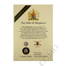 The Devonshire & Dorset Regiment Oath Of Allegiance Certificate (Devon & Dorsets)